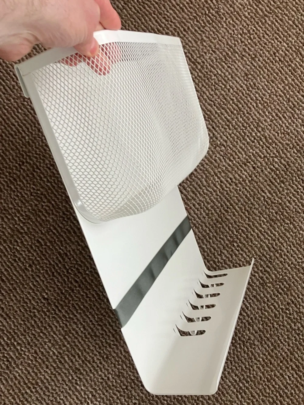 IKEA White Metal Mesh Wall Organizer DRÖNJÖNS Design Johanna Jelinek